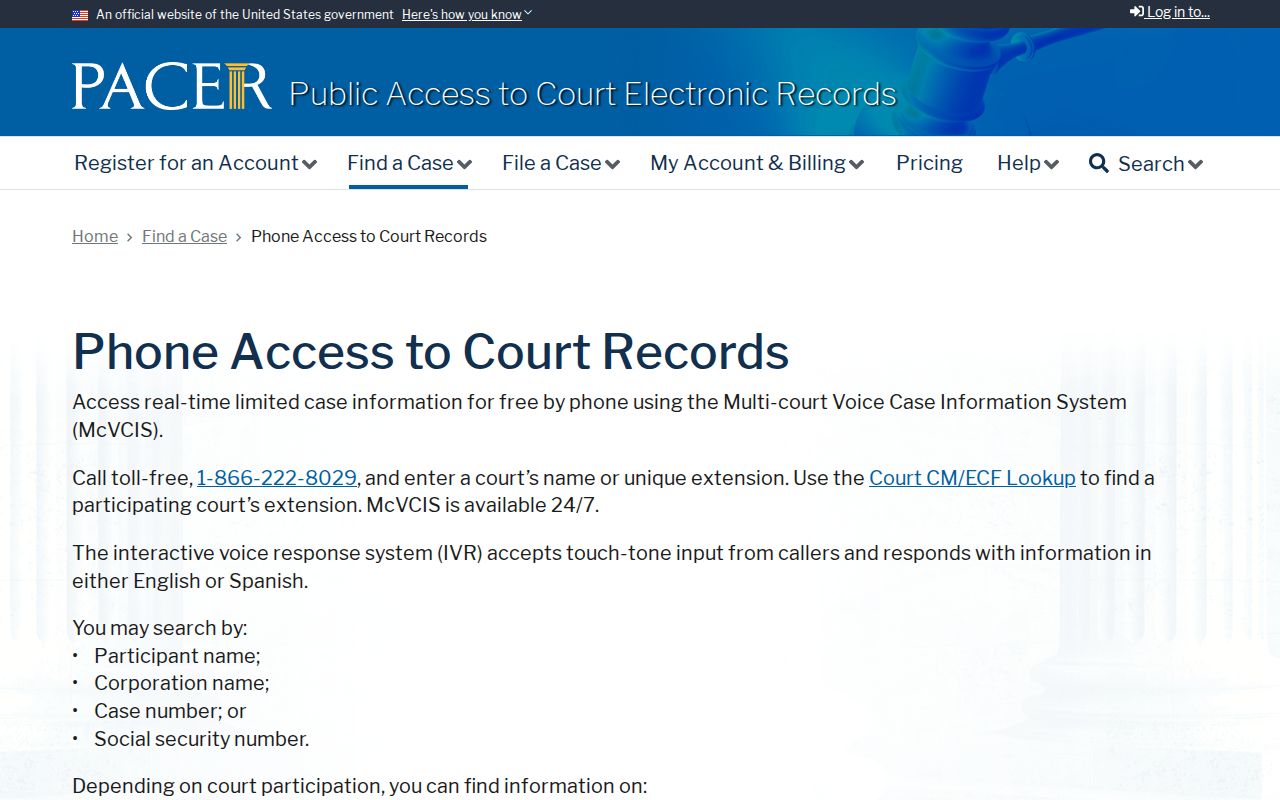 Hardeman County arrest warrant records: federal phone case-search instructions